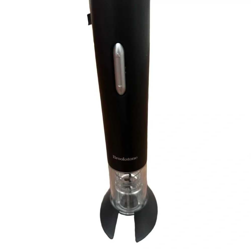 Brookstone Automatic Wine Opener Black Cordless Electric Effortless Removal